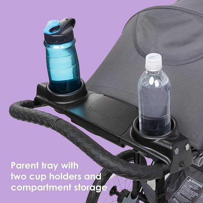 Baby Trend Expedition® Zero Flat Jogger Travel System with LED Lights, Dash Grey