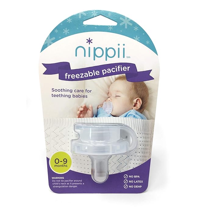 Freezable Pacifier for Teething | BPA Free Medical Grade Silicone 0-9 Months