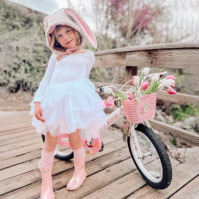JOYSTAR Little Daisy Kids Bike for Girls Boys Ages 2-7 Years, 12 14 16 Inch Girls Bikes with Doll Bike Seat & Streamers