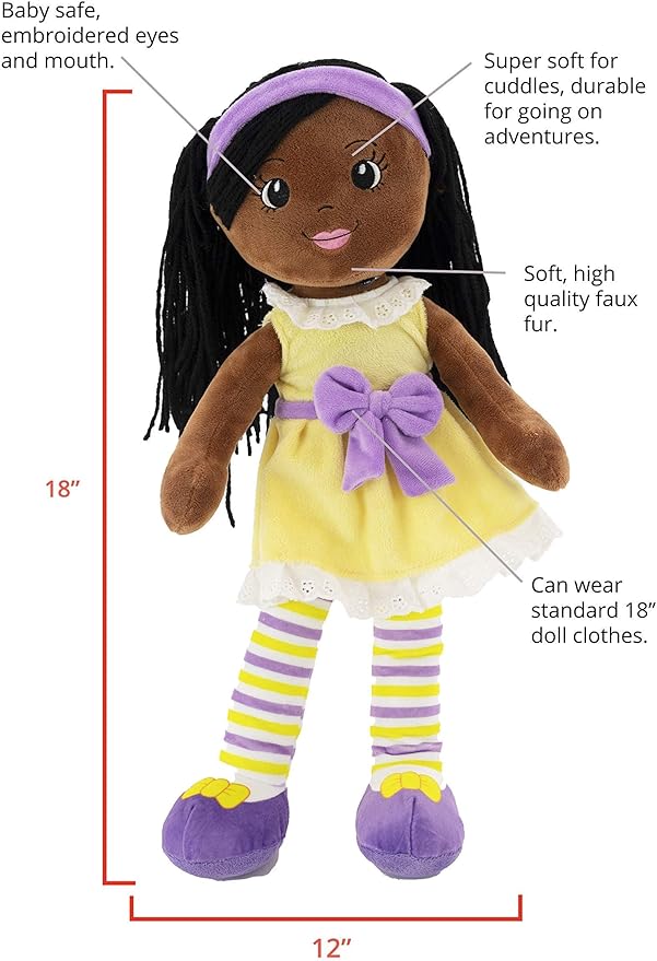 Plushible Plush Baby Doll - 18 Inch Rag Dolls for Girls, Infants