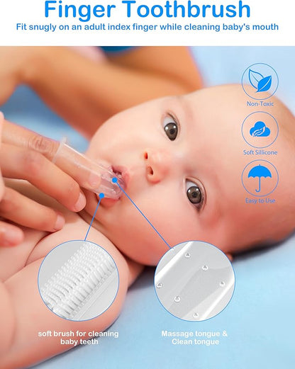 Baby Healthcare and Grooming Kit 15 in 1, Safe Baby Grooming Kit Newborn Girl Boy Essentials, Portable Baby Care Set Nursery Shower Gift for Infant Baby Registry Search, Blue