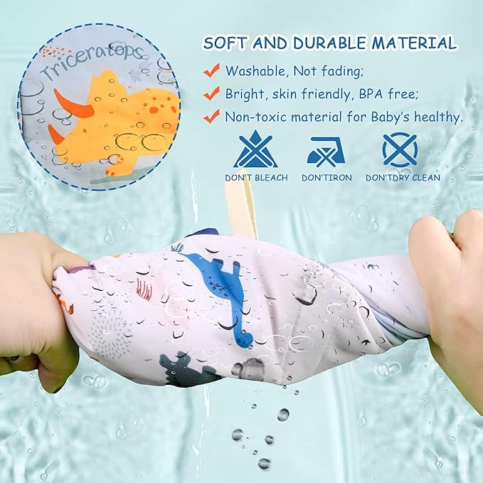 Richgv Baby Books Toys 6-12 Months, 2 Packs Interactive 3D Baby Cloth Books