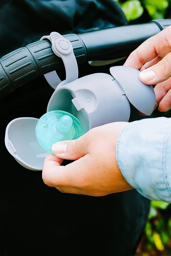 Ubbi On The Go Dual Pacifier Holder, Keeps Baby?s Binkies Clean and Accessible