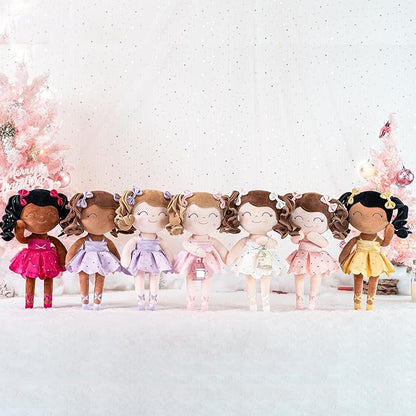 Gloveleya Baby Dolls Soft Snuggly Curly Hair Ballerina Doll First 14inches Ballerina