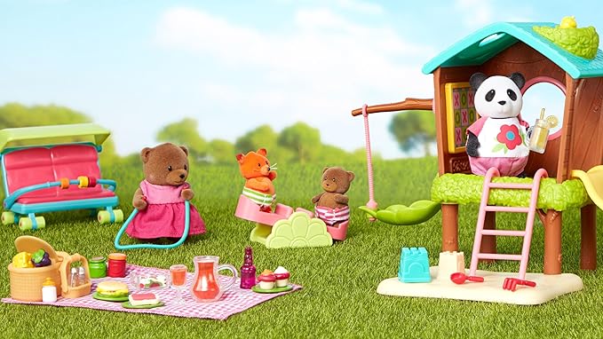Li’l Woodzeez – 13Pcs Baby Sitter Playset 3 Doll 3+