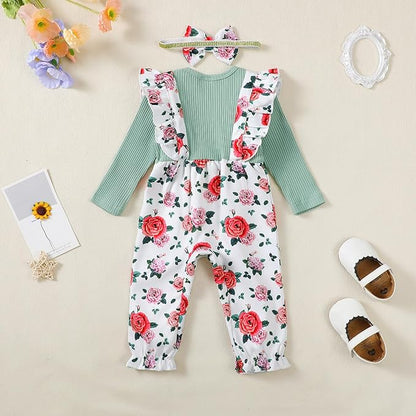 Newborn Baby Girls One Piece Romper Jumpsuit Cute Floral Print