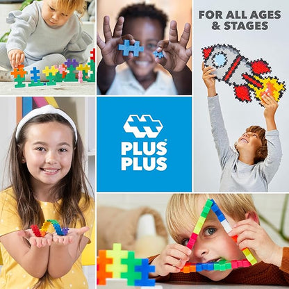 Plus Plus 500 Piece Interlocking Building Block 3D Puzzle Kit, Kids Stem Connecting Toys - Pastel Color Mix