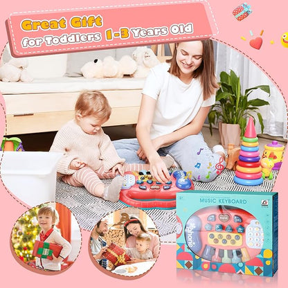 Ideashop Baby Piano Toys for 6 to 12 Months, Light 1 2 3 Years