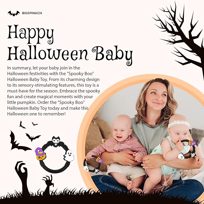 Halloween Baby Toy Gothic Baby Teether Ring Baby Stuff Teething