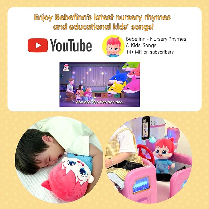 Pinkfong Official Bebefinn Plush Toy: 12-Inch Interactive Stuffed Doll - Ideal Gift for Babies and Toddlers 1-3 | Premium Multisensory Experience, Child-Friendly Design