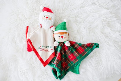 Pearhead Baby's First Christmas Security Blanket, Soft Baby Lovey for Babies