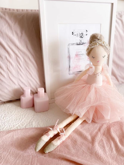 MON AMI Belle The Ballerina Stuffed Doll – 22”, Plush Ballerina Doll for Girls