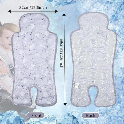 Gel Car Seat Cooler Pad Summer Universal Baby Stroller Ice Cushion Cooler Mat Cooling Seat Liner for Babies Multifunctional Baby Baby Cushion Chair (Pumpkin)