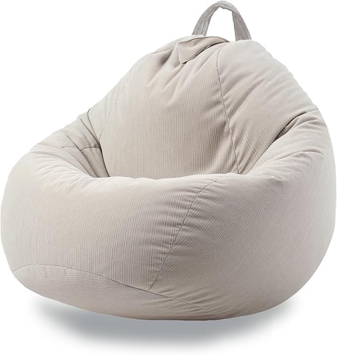 ENBAOHUI Stuffed Animal Storage Bean Bag Chair Cover (No Filler) Washable Ultra Soft Corduroy Bean Bag Cover for Organizing Plush Toys, Bean Bag for Adults
