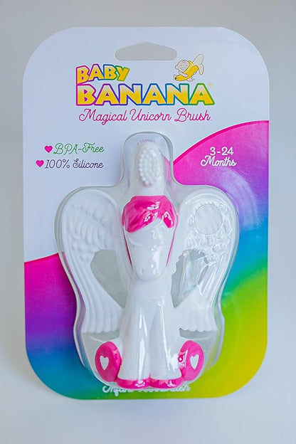 Baby Banana - Magical Unicorn Toothbrush , Training Teether Tooth Brush for Infant