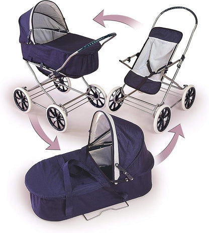 Badger Basket Toy Doll Just Like Mommy 3-in-1 Doll Pram 22 inch