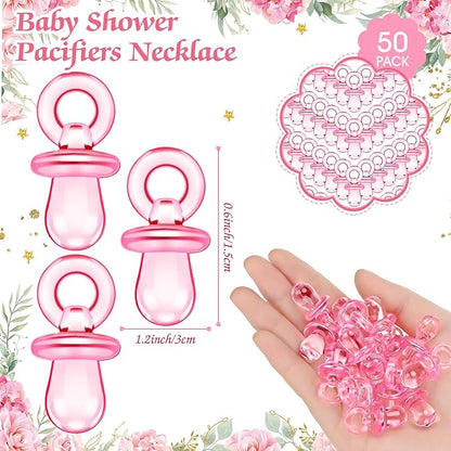 Thyle 51 Pcs Pacifier Hunt Baby Shower Games Include Baby 50 Acrylic