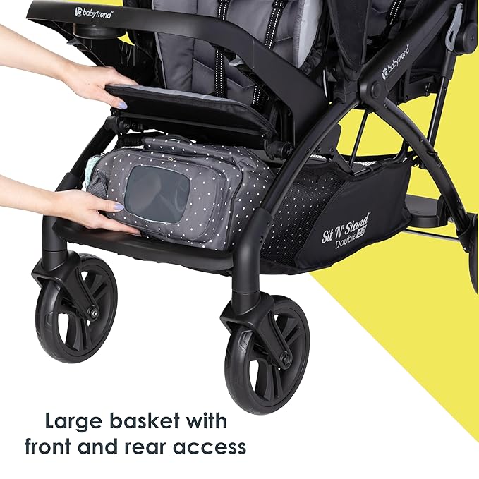 Baby Trend Sit N' Stand® Double 2.0 Stroller, Dash Black