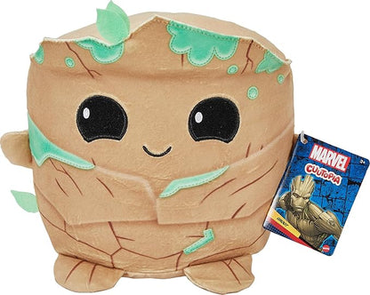 Mattel Marvel Cuutopia 10-inch Groot Plush Character, Super Hero Soft Rounded Pillow Doll 3 Years