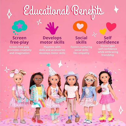 Glitter Girls – Ice Cream Set – Accessories for 14-inch Dolls – Soft-Serve Machine, Cones, Syrup – Menu Stand & Ticket Dispenser – 3 Years + – GG Soft Serve Ice Cream Playset
