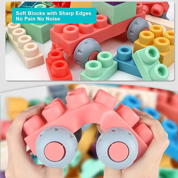 Soft STEM Building Blocks for Babies and Toddler, Large Creative Stacking Blocks 20 PCS
