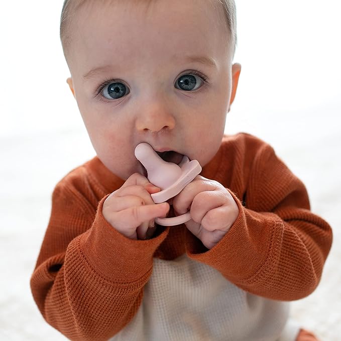 Dr. Brown's HappyPaci 100% Silicone Baby Pacifier, Contoured One-Piece Design 0-6m, BPA-Free, 3 Pack