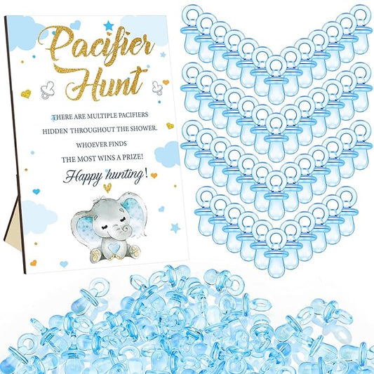 Thyle 51 Pcs Pacifier Hunt Baby Shower Games Include Baby 50 Acrylic