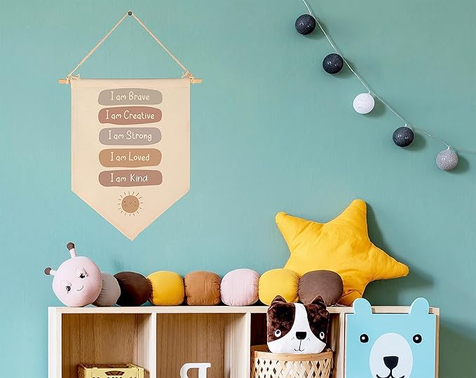 Positive Encourage Inspirational Flag Sign Gifts for Baby Newborn Boys
