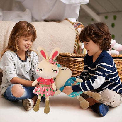 Set of 2 Easter Plush Bunny Rabbit, 18.3 in Doll Rabbit Stuffed Animal Huggable Rabbit Christmas Easter Girls' Gift Room Decorations