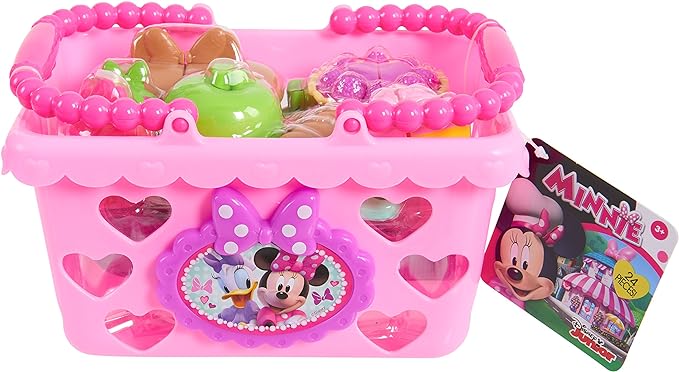 Minnie Bow-Tique Bowtastic Shopping Basket Set with Pretend Food and