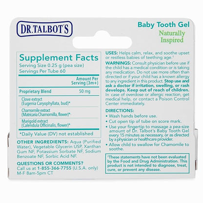 Dr. Talbot's Baby Tooth Gel for Sore Gums, Naturally Inspired .53 Oz,