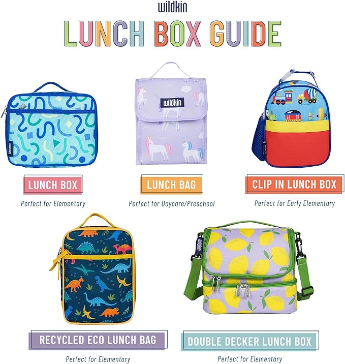 Wildkin Kids Insulated Lunch Box Bag for Boys & Girls, Reusable Kids Lunch Box is Perfect for Elementary, Ideal Size for Packing Hot or Cold Snacks for School & Travel Bento Bags (Groovy Mermaids)