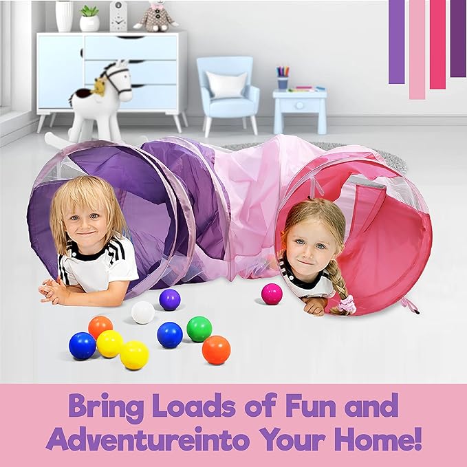 Hide N Side 6ft Crawl Through Play Tunnel Toy, Pop