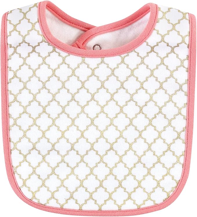 Hudson Baby Unisex BabyCotton Bib and Headband or Caps Set
