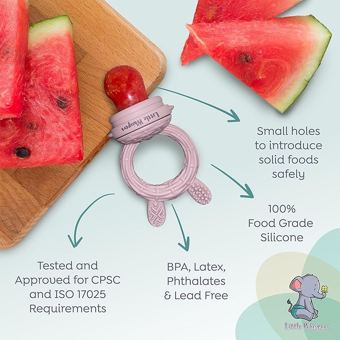 LittleWhispers Baby Teether Feeding Pacifier - Infant Fruit & Food