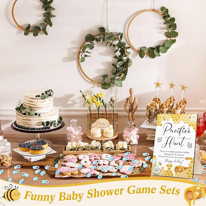 51 Pcs Cool Baby Shower Games Include Baby Pacifier Hunt 50 Acrylic