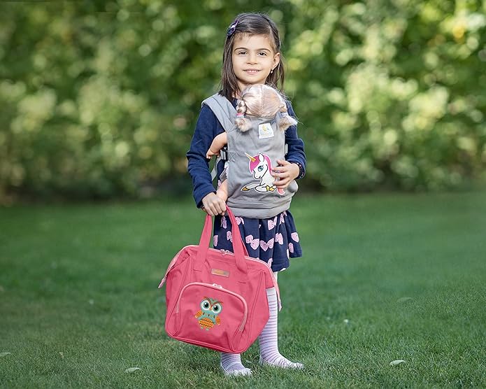 HappyVk- Baby Doll Diaper Bag with Doll Changing Pad- Handbag