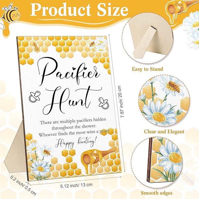 51 Pcs Cool Baby Shower Games Include Baby Pacifier Hunt 50 Acrylic