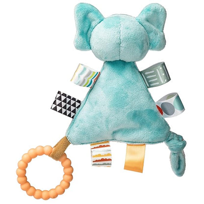 Taggies Teething Toys Baby Rattle Portable Triangle Activity Toy with Sensory Tags, 6-Inches