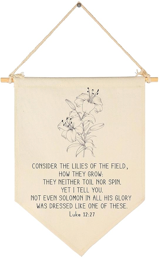 Consider the Lilies of the Field-Botanical Christian Wall Art, Consider the Lillies 12:27, Floral