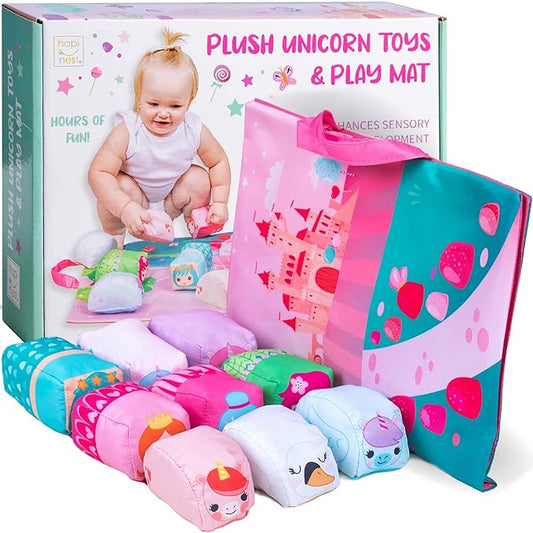 Hapinest Unicorn Carry Playmat Soft Toys Gifts for Baby Girls 1 Year