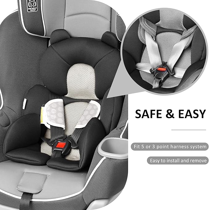 Baby Support Cushion - Breathable 3D Mesh Infant Insert for Strollers, Car Seats, High Chairs, and More - Perfect for Newborns (Black)