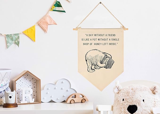Winie Nursery Flag the Pooh,Nursery Wall Decor