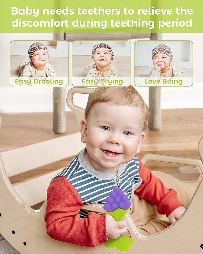 Teething Toys for Babies, 10 Pack Silicone Baby Teethers
