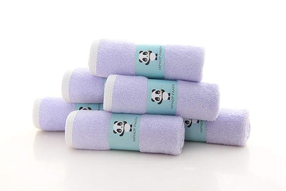 HIPHOP PANDA Baby Washcloths, Rayon Made from Bamboo - 2 Layer Ultra Soft Absorbent Newborn Bath Face Towel 6 Pack