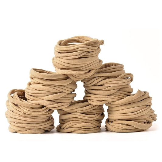 Prohouse 100 PCS Baby Nylon Headbands Hairbands Hair Bow Elastics