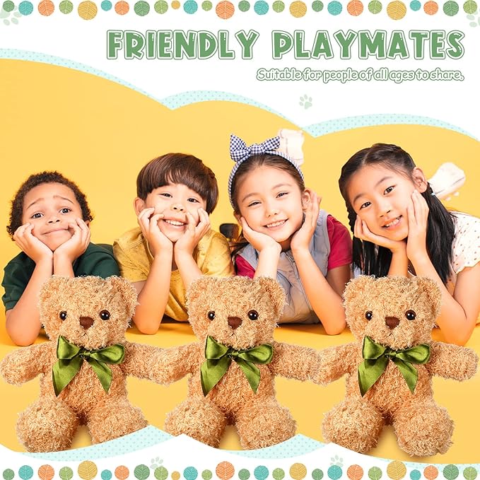 HyDren 24 Pcs Cute Stuffed Bear Plush Doll Gift Bulk 10 Inch
