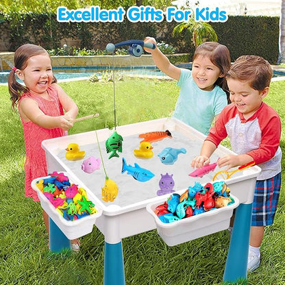 Kids Activity Table Toddlers Kids Table and Chair Set 152Pcs Large 3 4 5-10 Year