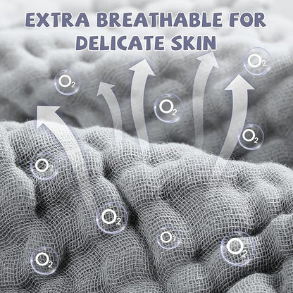 MUKIN Baby Washcloths - Soft Face Cloths for Newborn, Absorbent Bath Face Towels 6-12x12 inches