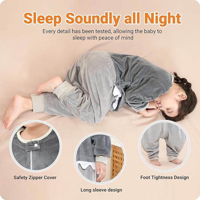 Baby Sleeping Sack Sleeveless, Toddler Sleeping Bag with Legs